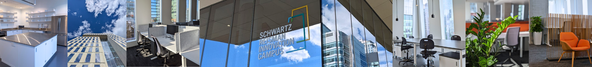 Collage of the Schwartz Reisman Innovation Campus and the Centre for Entrepreneurship